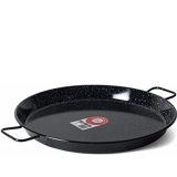 Glazed coated small  paella pan 10" Servings 2